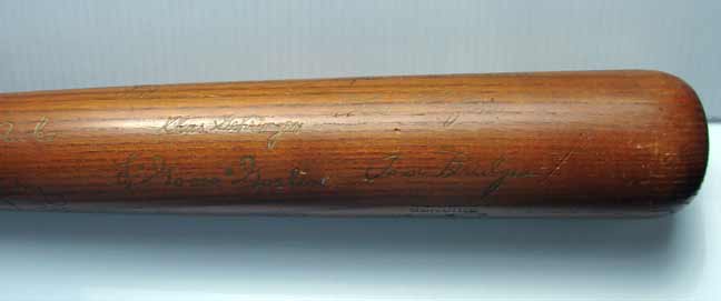 1935 Detroit Tigers World Series 'Brown' Bat - Photo 4