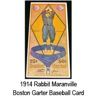 1914 Rabbit Maranville Boston Garter Baseball Card