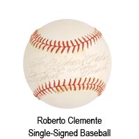 Roberto Clemente Single-Signed Baseball